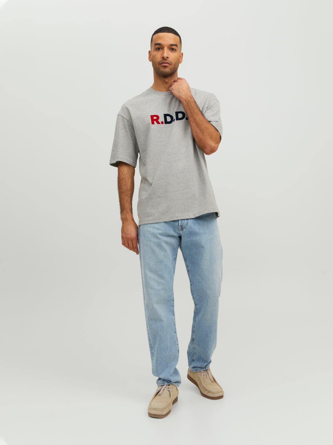 RDDCALVIN T-Shirt - Light Grey Melange